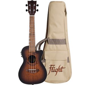 UKELELE FLIGHT E/ACUST DUC 380 CEQ AMBER
