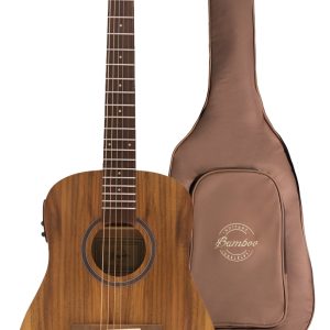 Guitarra Electroacustica Bamboo Travel Koa 34 Incluye Funda