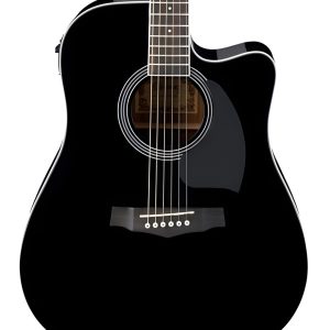 Guitarra Electroacústica Ibanez Modelo Pf15ece-bk No Case Color Black High Gloss Orientación De La Mano Diestro