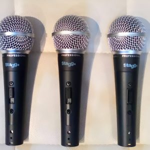 Stagg Kit De 3 Micrófonos Dinámicos Cardioides Con Estuche Color Negro