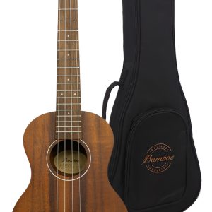Ukelele Tenor Bamboo Koa Con Funda Acolchada Color Marrón