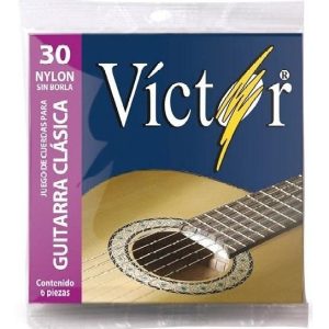 Encordadura Victor Nylon Para Guitarra Clasica, Sin Borla