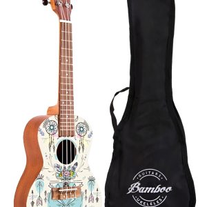 Bamboo Ukelele Concierto Indie Con Funda