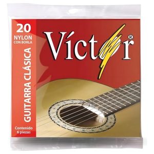 Victor 20 Encordado Para Guitarra Nylon Negro Con Borla