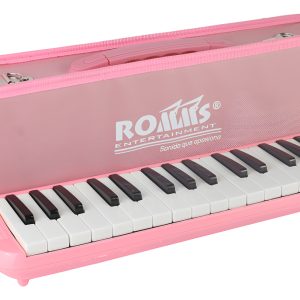 Melódica Escolar 32 Teclas Romms Mld-1pk Estuche Rígido Rosa