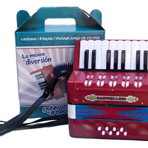 Acordeón De Iantil 17 Teclas Y 8 Bajos Color Rojo