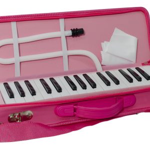 Melodica Escolar Rosa 32 Teclas Con Estuchuche Y Accesorios