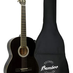 Guitarra Clasica Bamboo Studio Negra 39 Con Funda