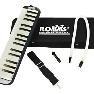 Melodica Escolar 32 Teclas Estuche Rígido De Lona Color Negro