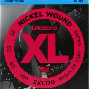 Encordado D'addario Exl170 Bajo Eléctrico 4 Cuerdas 45-100