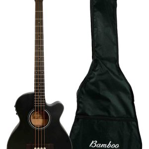 Bajo Bamboo Electroacústico Ba-40-bk 4 Cuerdas Negro