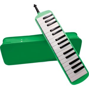 Melodica Escolar 32 Teclas Estuche De Lona Color Verde