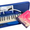 Melodica Escolar 32 Teclas Azul Cuaderno De Regalo