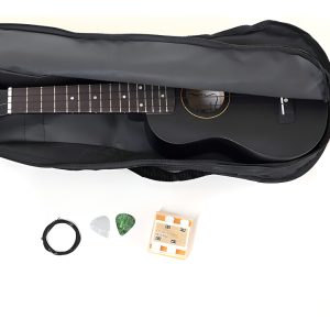 Gewa De Remate Paquete Ukulele Soprano Acústico Con Funda Color Negro