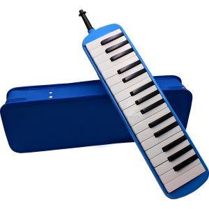 Melodica Escolar 32 Teclas Estuche Rígido De Lona Color Azul
