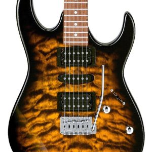 Guitarra Eléctrica Ibanez Rg Gio Grx70qa Gio De Álamo Sunburst Brillante Con Diapasón De Amaranto