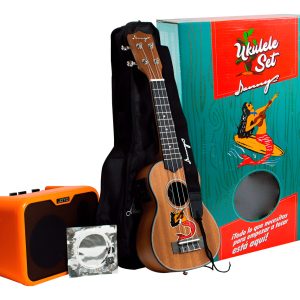Set De Ukulele Electroacustico (soprano) C/amplificador