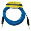 Cable Para Instrumento Ultra Flexible Plug A Plug 6 Mts Azul